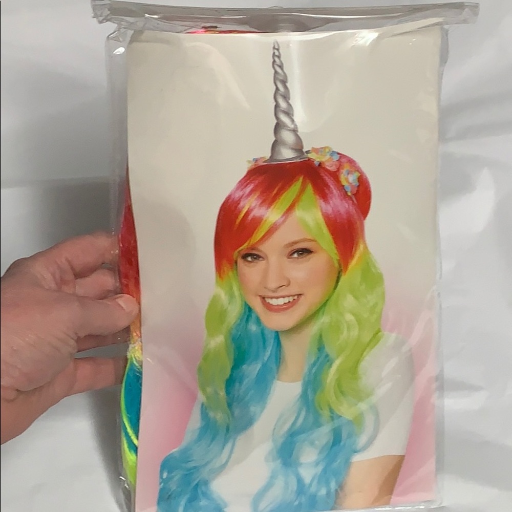 5/$30! MIX & MATCH! Icing RAINBOW UNICORN LONG WIG Costume Accessory!